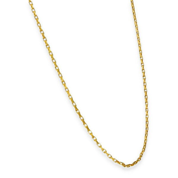 9ct Yellow Gold Oval Diamond-Cut Belcher Chain - 18" - 3.6g