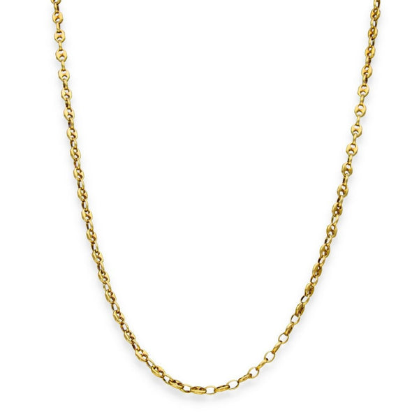 9ct Yellow Gold Anchor Chain - 19" - 7.1g