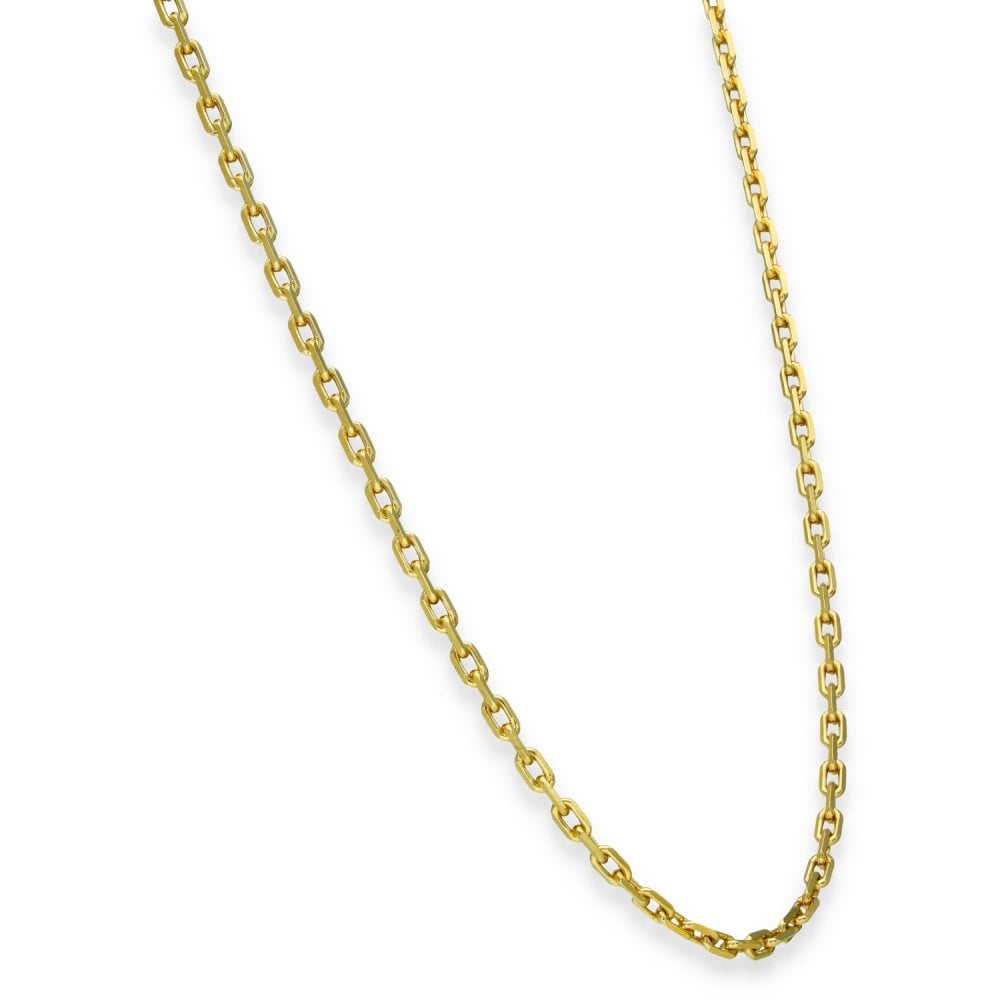 9ct Yellow Gold Heavy File Chain - 18" - 11.9g