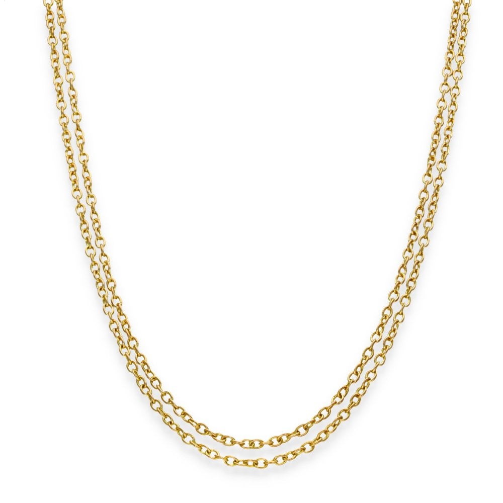 9ct Yellow Gold Hollow Open Heart Pendant & Necklace - 18" -5.4g