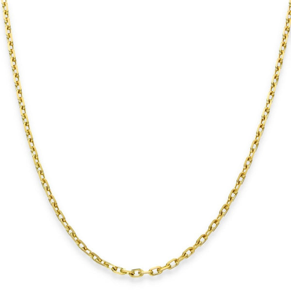 9ct Yellow Gold File Trace Chain - 22" - 7.8g