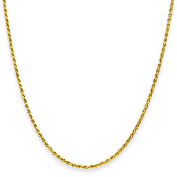 9ct Yellow Gold Square Rope Chain - 16" - 5.0g