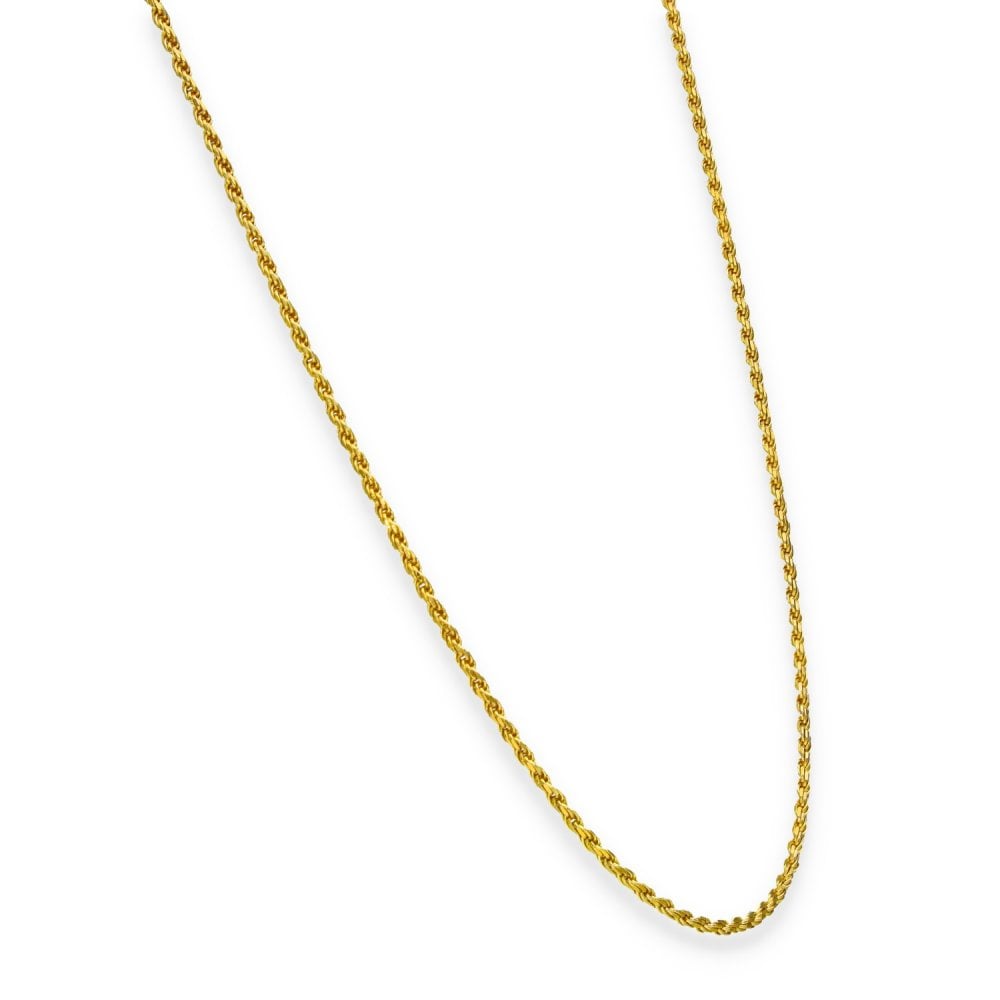 9ct Yellow Gold Square Rope Chain - 16" - 5.0g