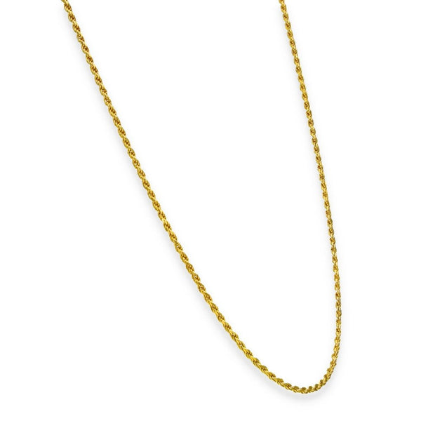 9ct Yellow Gold Square Rope Chain - 16" - 5.0g