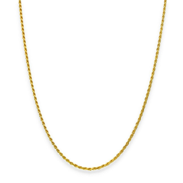9ct Yellow Gold Square Rope Chain - 16" - 5.0g