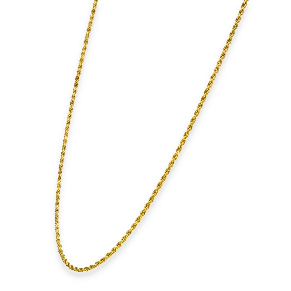 9ct Yellow Gold Square Rope Chain - 16" - 5.0g
