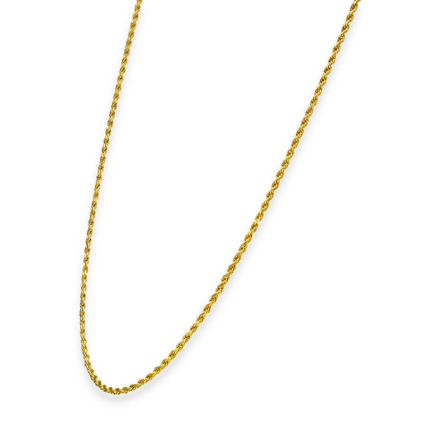 9ct Yellow Gold Square Rope Chain - 16" - 5.0g