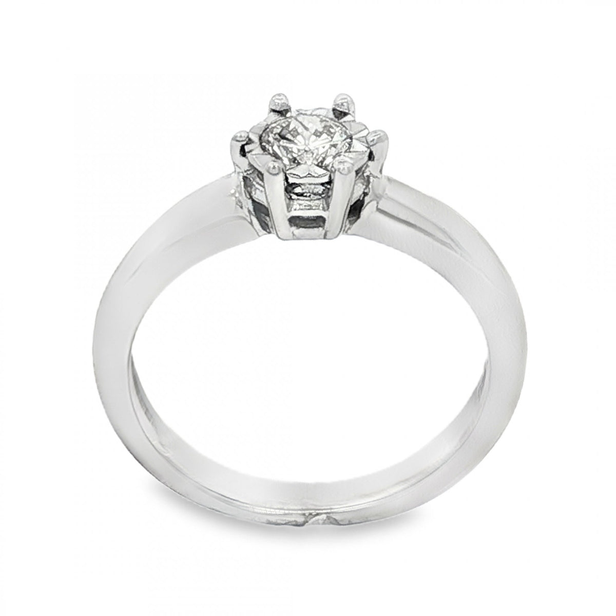 18ct White Gold Illusion-Set Diamond Engagement Ring - 0.30ct