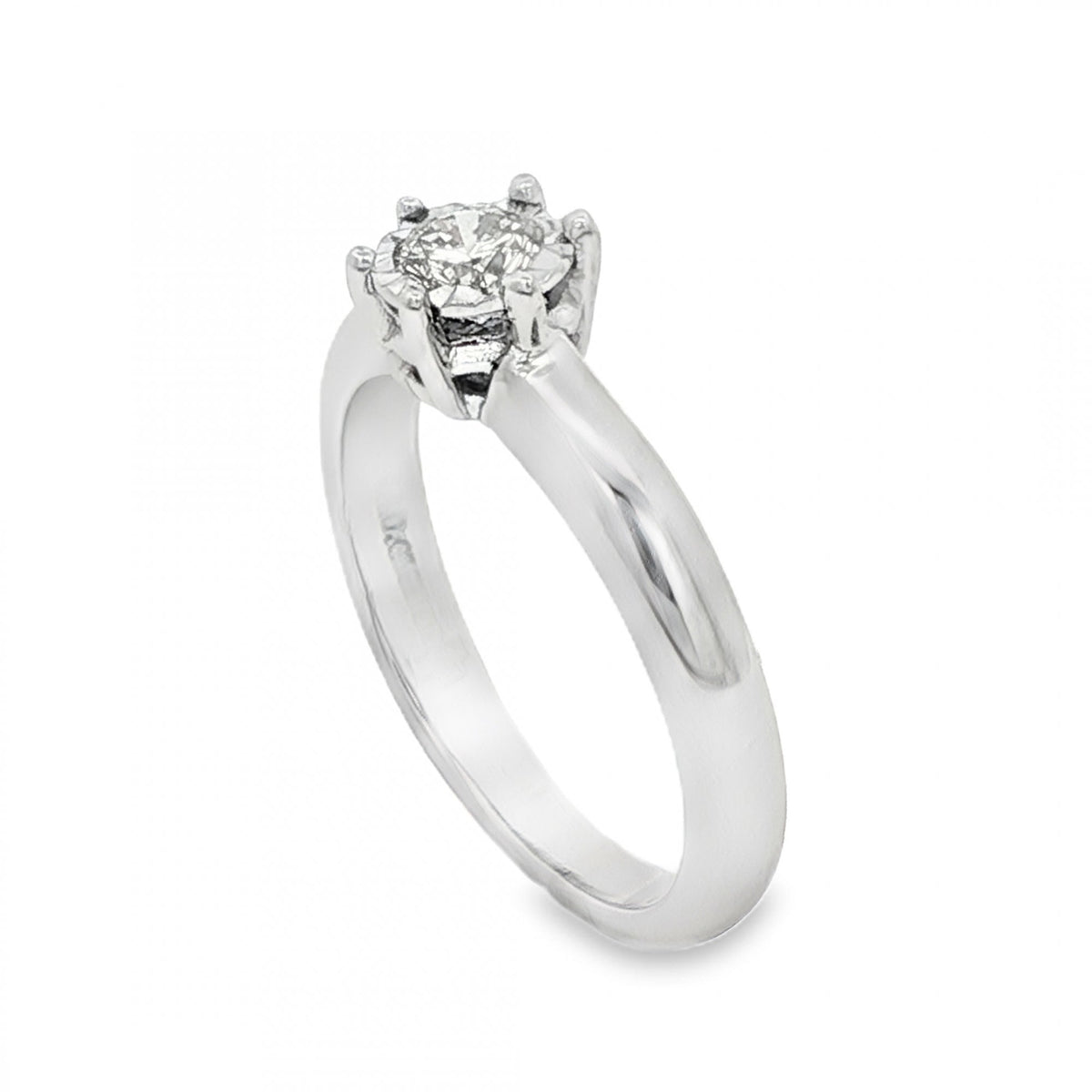 18ct White Gold Illusion-Set Diamond Engagement Ring - 0.30ct