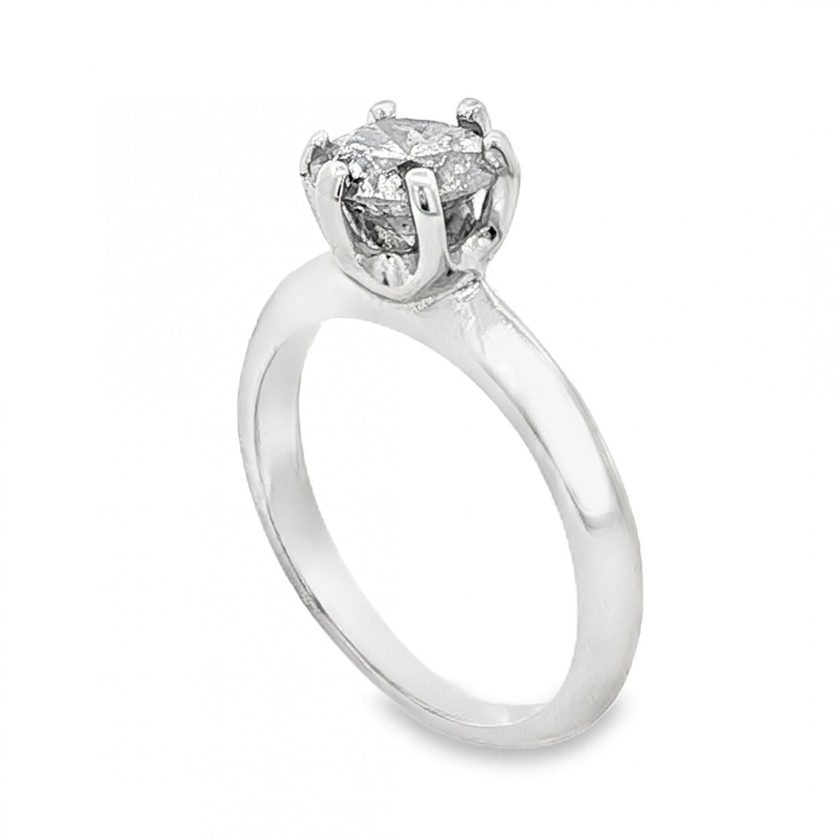 14ct White Gold Diamond Solitaire Engagement Ring - 0.86ct