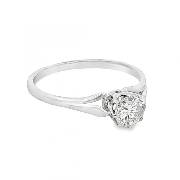 18ct White Gold Diamond Solitaire Engagement Ring - 0.60ct