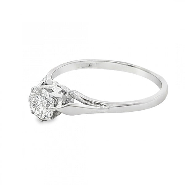 18ct White Gold Diamond Solitaire Engagement Ring - 0.60ct