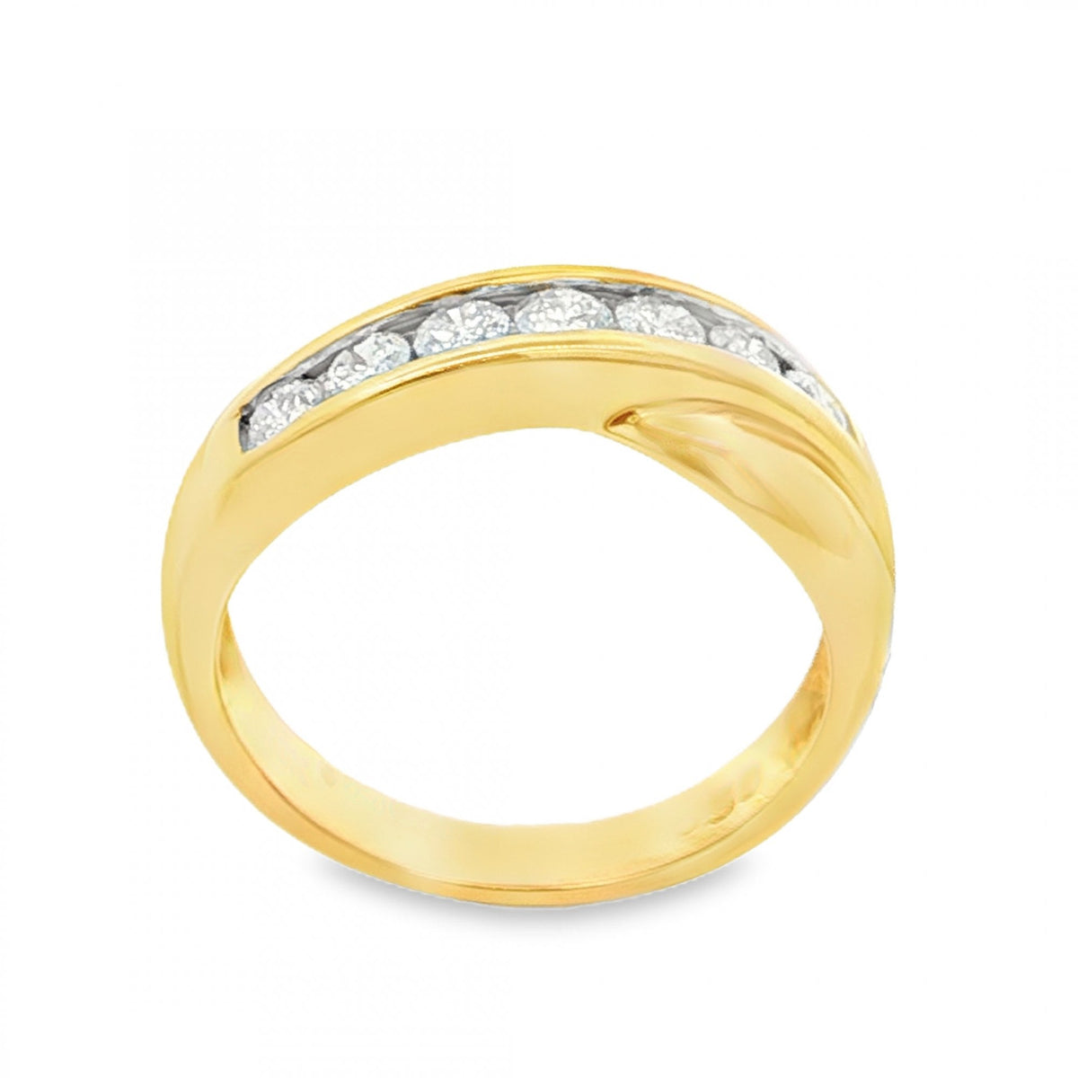 18ct Yellow Gold Diamond Half-Eternity Ring - Size L½ - 0.50ct