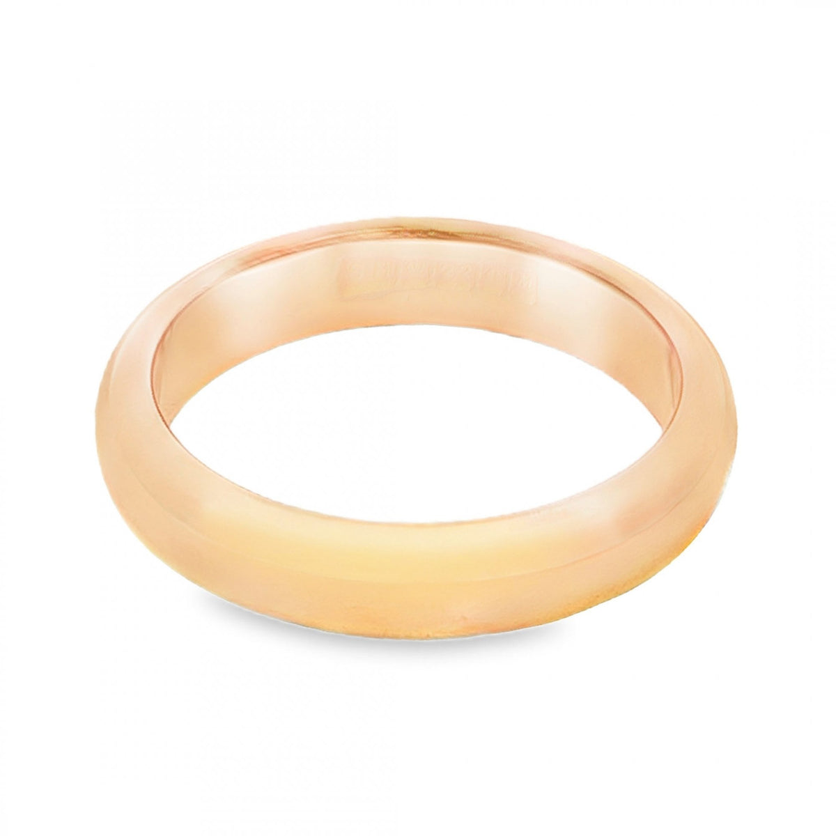 22ct Yellow Gold D-Shape Wedding Band - Size N - 4mm