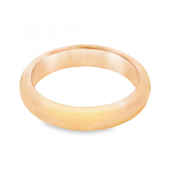 22ct Yellow Gold D-Shape Wedding Band - Size N - 4mm