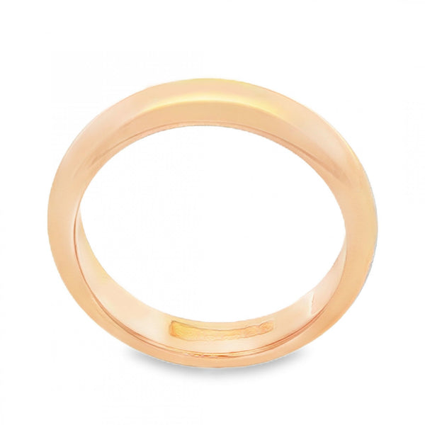 22ct Yellow Gold D-Shape Wedding Band - Size N - 4mm