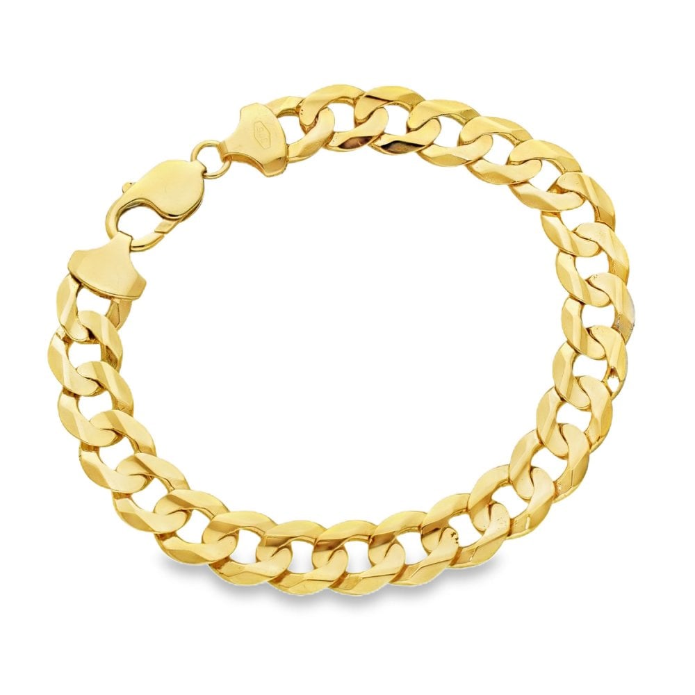 9ct Yellow Gold Curb Bracelet - 8" - 23.5g