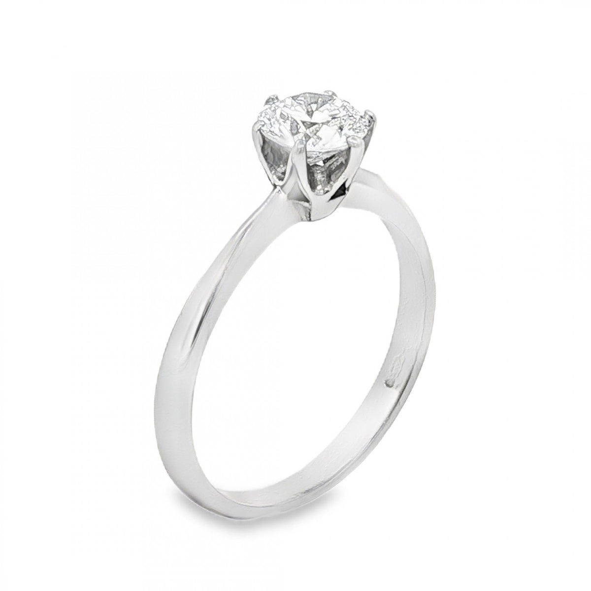 18ct White Gold Diamond Engagement Ring - Size I½ - 0.50ct