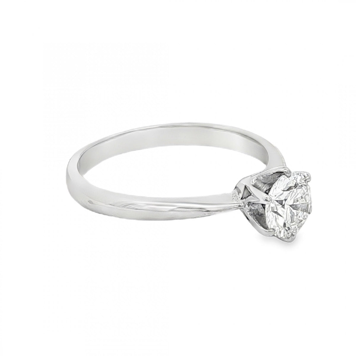 18ct White Gold Diamond Engagement Ring - Size I½ - 0.50ct