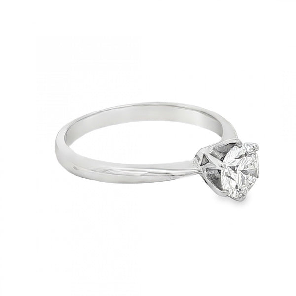 18ct White Gold Diamond Engagement Ring - Size I½ - 0.50ct