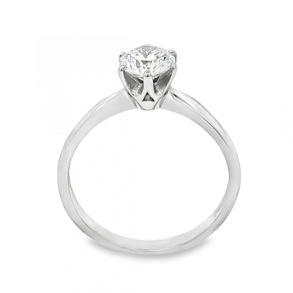 18ct White Gold Diamond Engagement Ring - Size I½ - 0.50ct