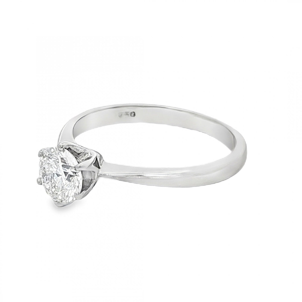18ct White Gold Diamond Engagement Ring - Size I½ - 0.50ct