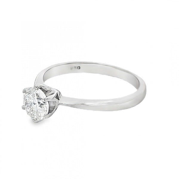 18ct White Gold Diamond Engagement Ring - Size I½ - 0.50ct
