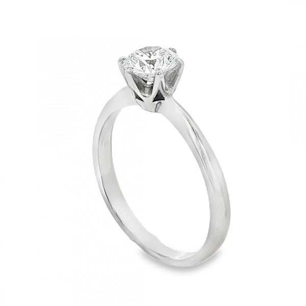 18ct White Gold Diamond Engagement Ring - Size I½ - 0.50ct