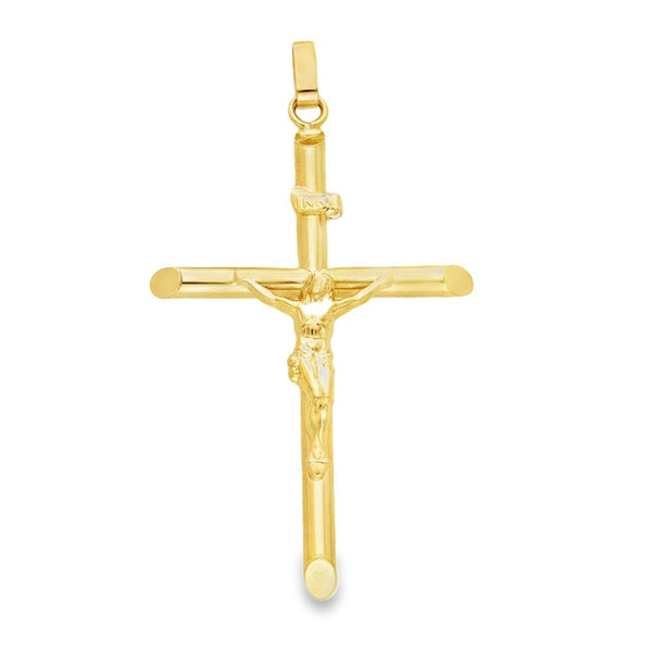 9ct Yellow Gold Crucifix Pendant - 40x64mm - 4.7g