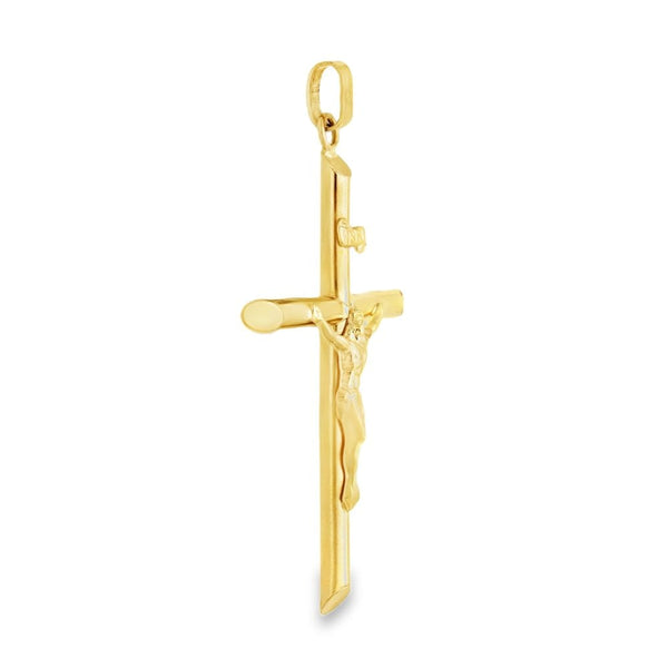 9ct Yellow Gold Crucifix Pendant - 40x64mm - 4.7g