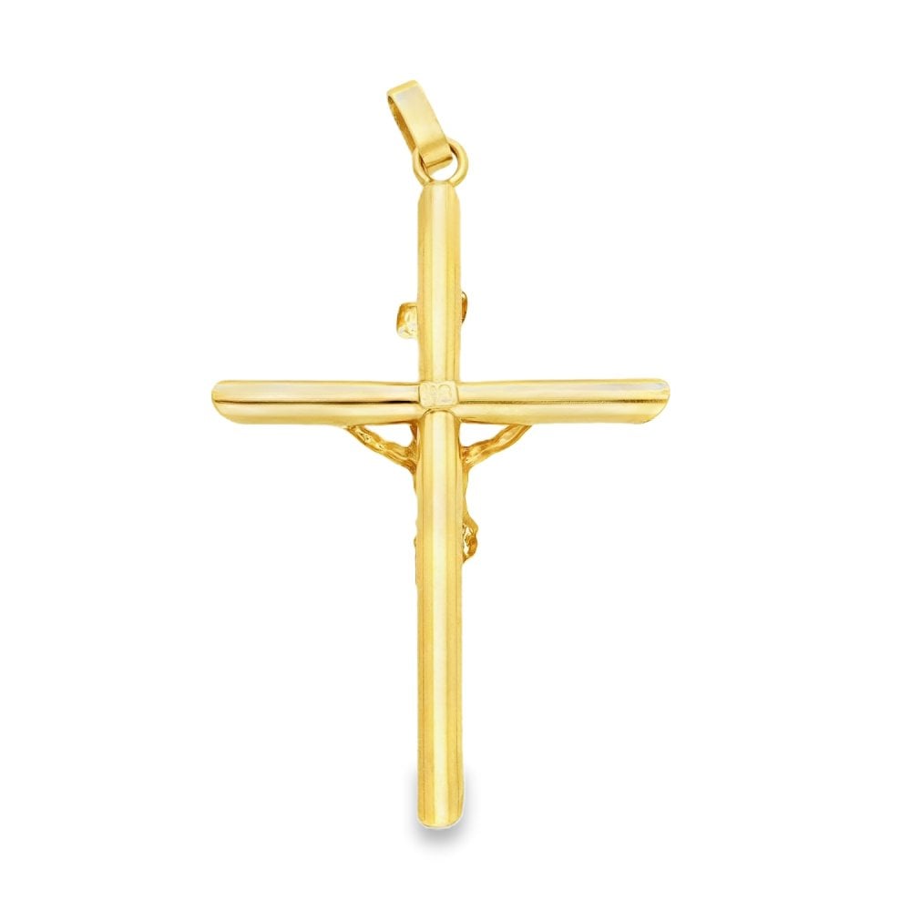 9ct Yellow Gold Crucifix Pendant - 40x64mm - 4.7g