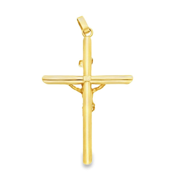 9ct Yellow Gold Crucifix Pendant - 40x64mm - 4.7g