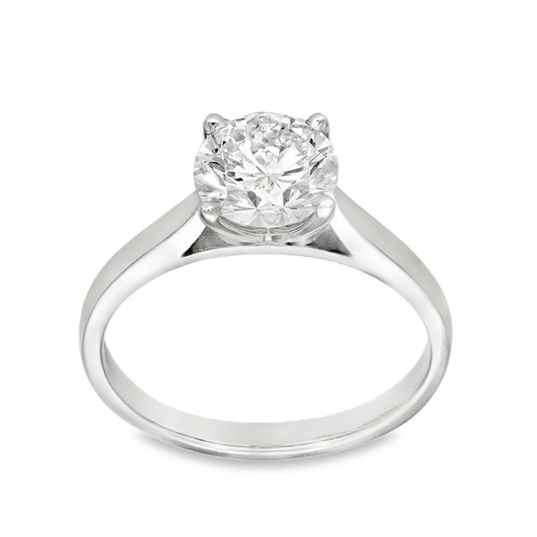 950 Platinum Certified Diamond Engagement Ring - Size Q - 1.87ct