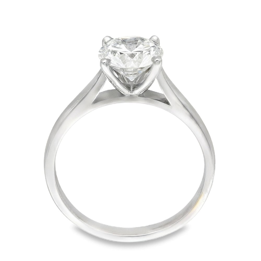 950 Platinum Certified Diamond Engagement Ring - Size Q - 1.87ct