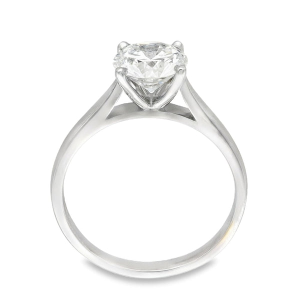 950 Platinum Certified Diamond Engagement Ring - Size Q - 1.87ct