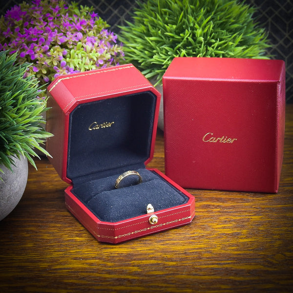 18ct Yellow Gold Cartier Love Ring - Size N - 3.5mm