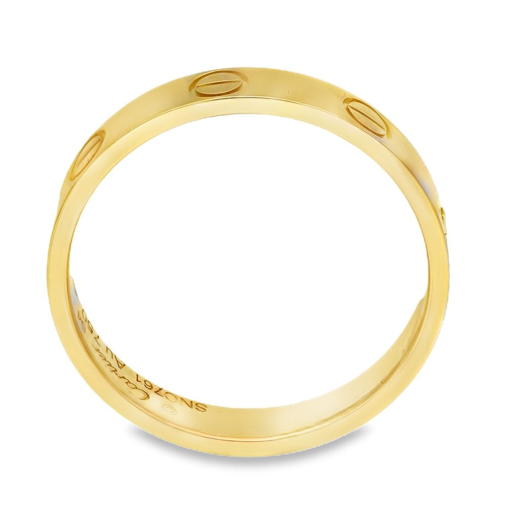 18ct Yellow Gold Cartier Love Ring - Size N - 3.5mm