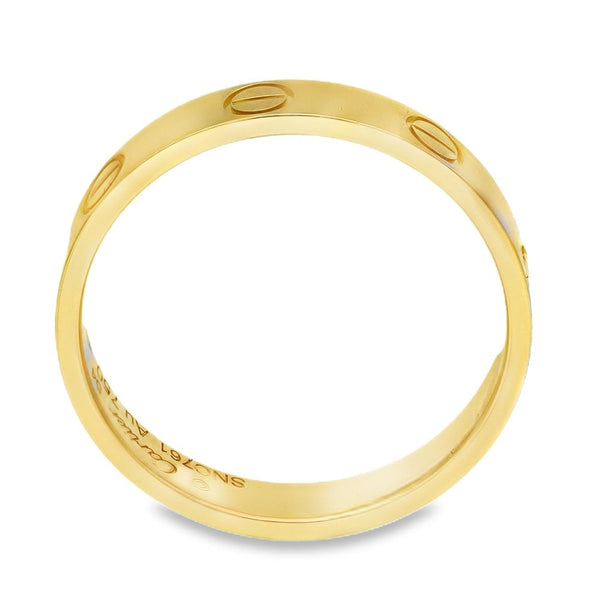 18ct Yellow Gold Cartier Love Ring - Size N - 3.5mm