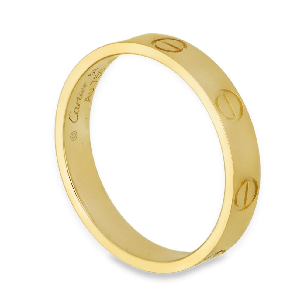 18ct Yellow Gold Cartier Love Ring - Size N - 3.5mm