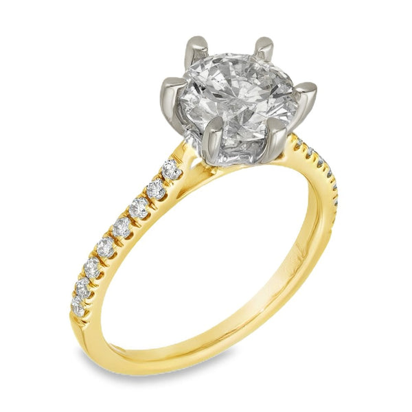 18ct Yellow Gold Diamond Solitaire Engagement Ring - 1.71ct