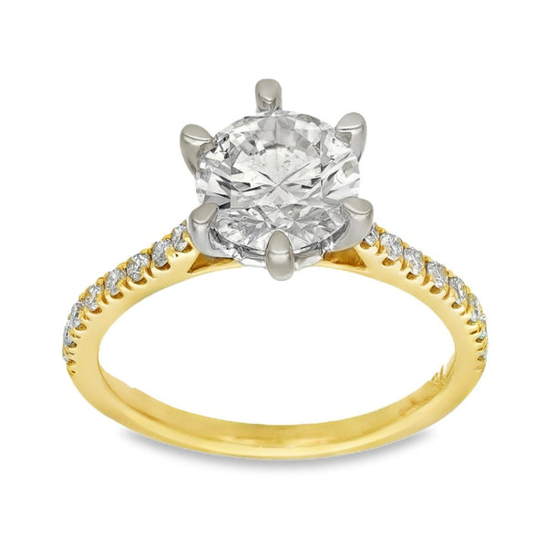 18ct Yellow Gold Diamond Solitaire Engagement Ring - 1.71ct