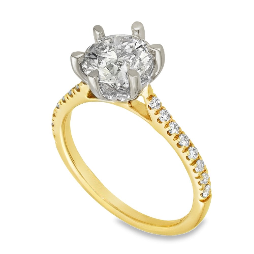 18ct Yellow Gold Diamond Solitaire Engagement Ring - 1.71ct
