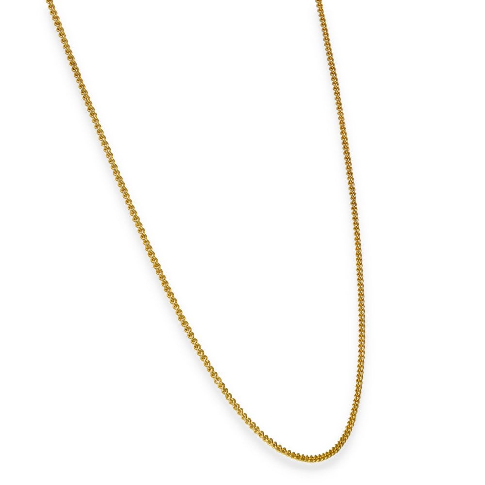 9ct Yellow Gold Fine Curb Chain - 18" - 3.6g