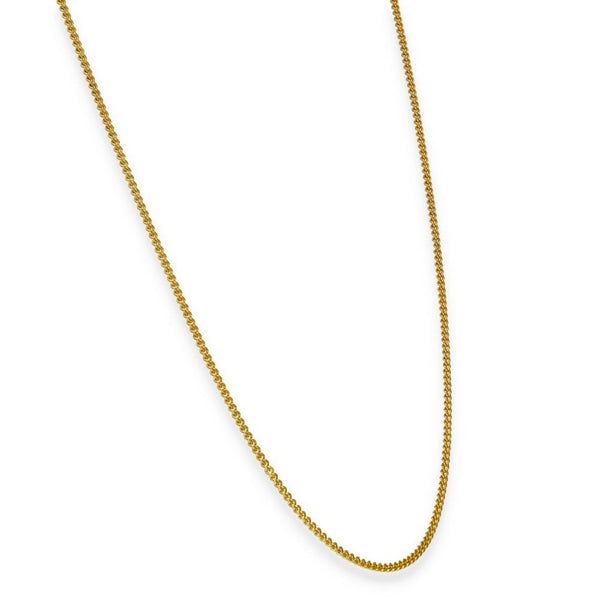 9ct Yellow Gold Fine Curb Chain - 18" - 3.6g