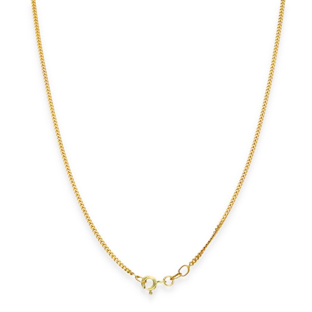 9ct Yellow Gold Fine Curb Chain - 18" - 3.6g
