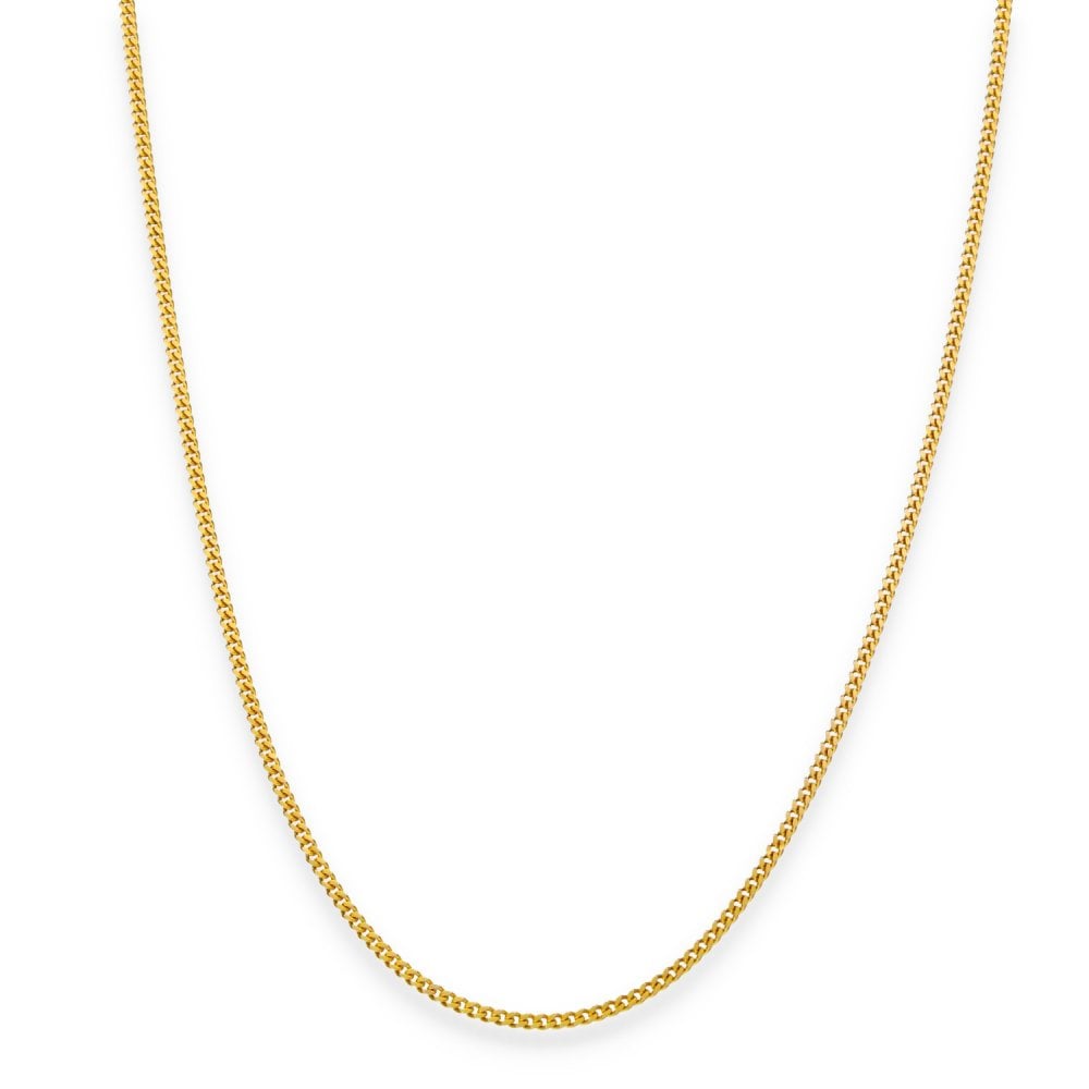 9ct Yellow Gold Fine Curb Chain - 18" - 3.6g