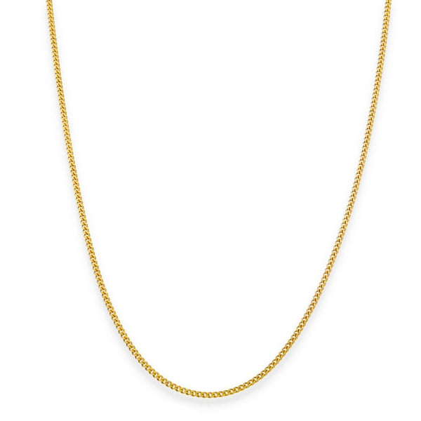 9ct Yellow Gold Fine Curb Chain - 18" - 3.6g