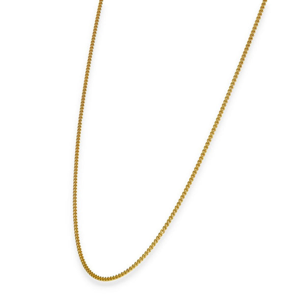 9ct Yellow Gold Fine Curb Chain - 18" - 3.6g