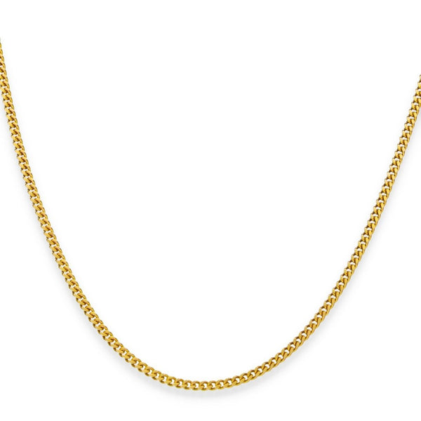 9ct Yellow Gold Closed Curb Chain - 18" - 4.1g