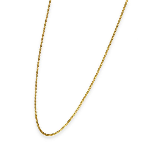 9ct Yellow Gold Closed Curb Chain - 18" - 4.1g